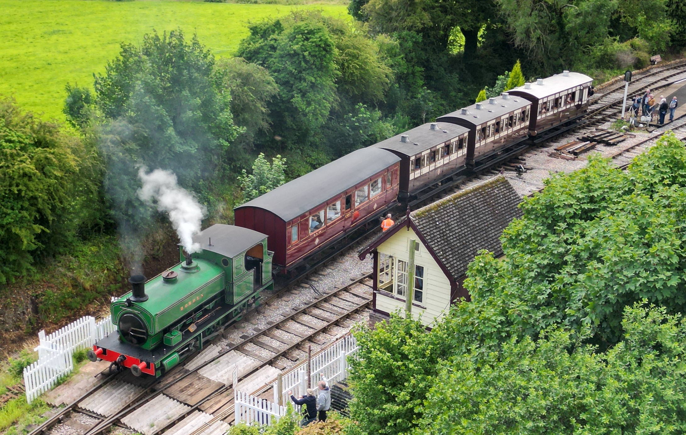 Knotty Coaches and the Midlands Saloon at Foxfield Railway