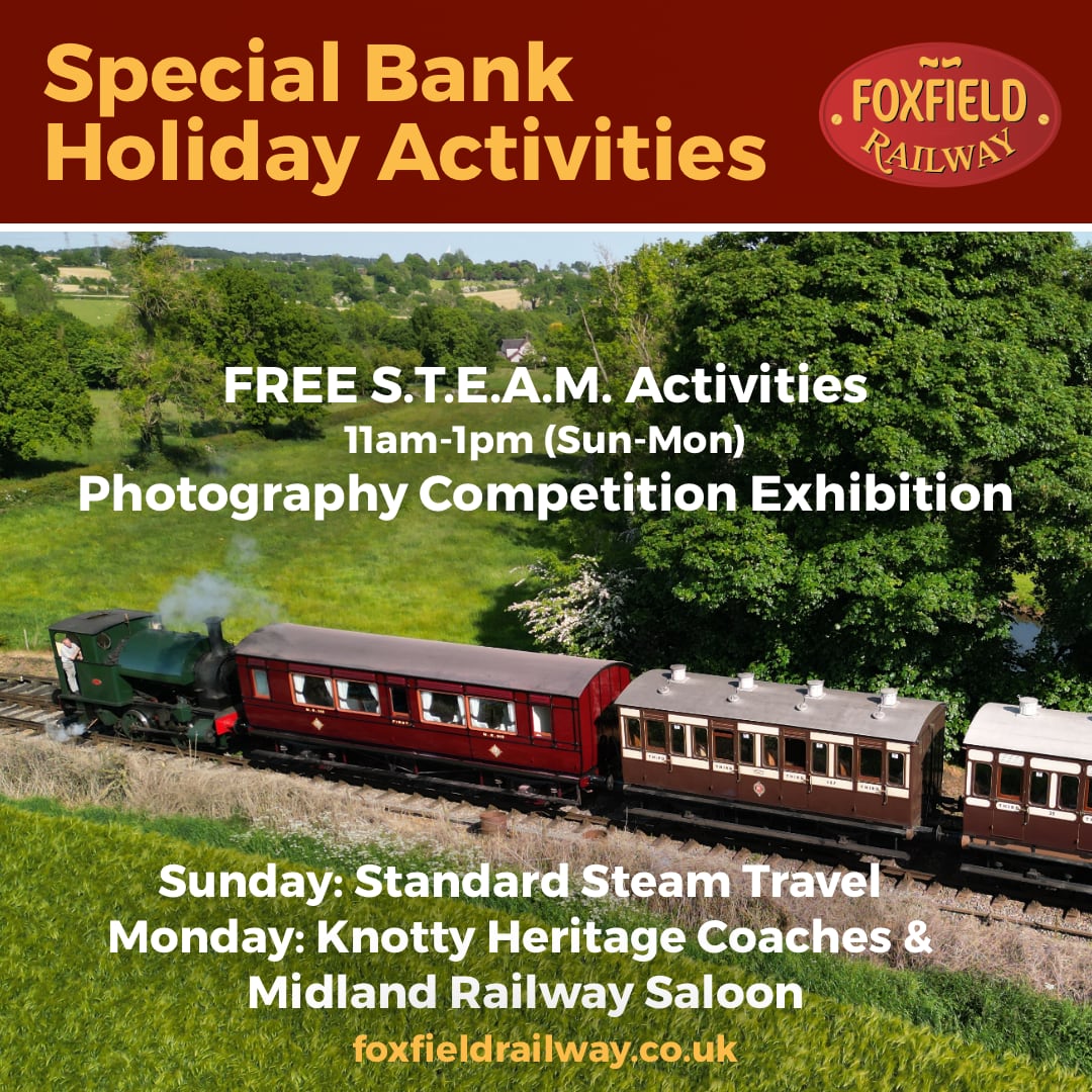 May Early Bank Holiday Activities at Foxfield Railway