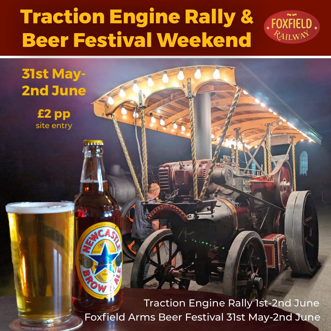 Foxfield railway Traction engine rally and Foxfield Arms Annual Beer Festival