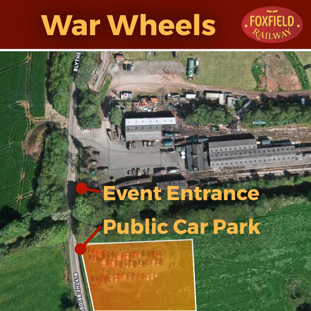 Foxfield War Wheels Parking and Entrance